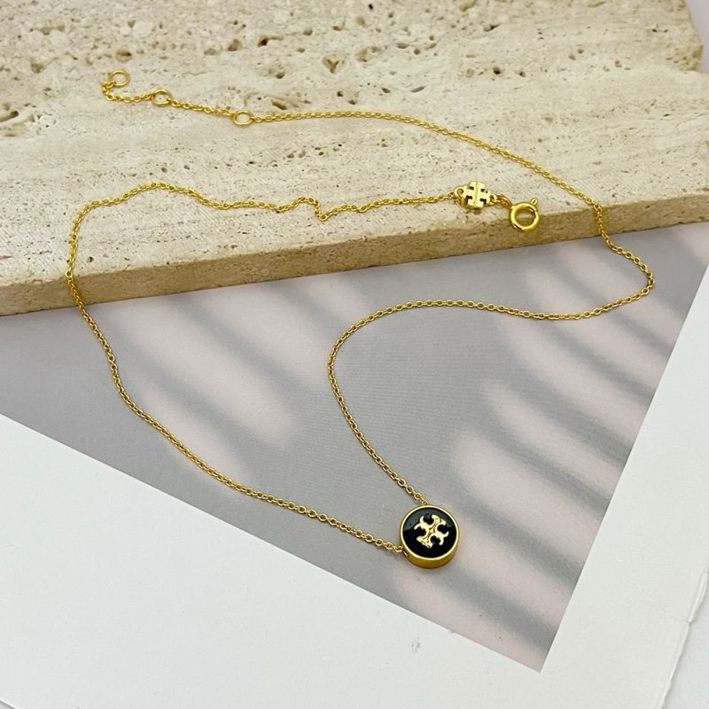 Tory Burch jewelry Gold and Black Pendant Necklace